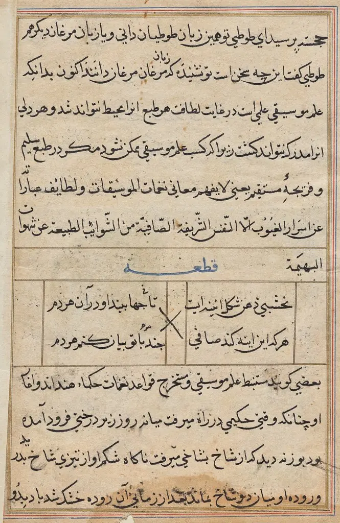 Page from Tales of a Parrot (Tuti-nama): text page
