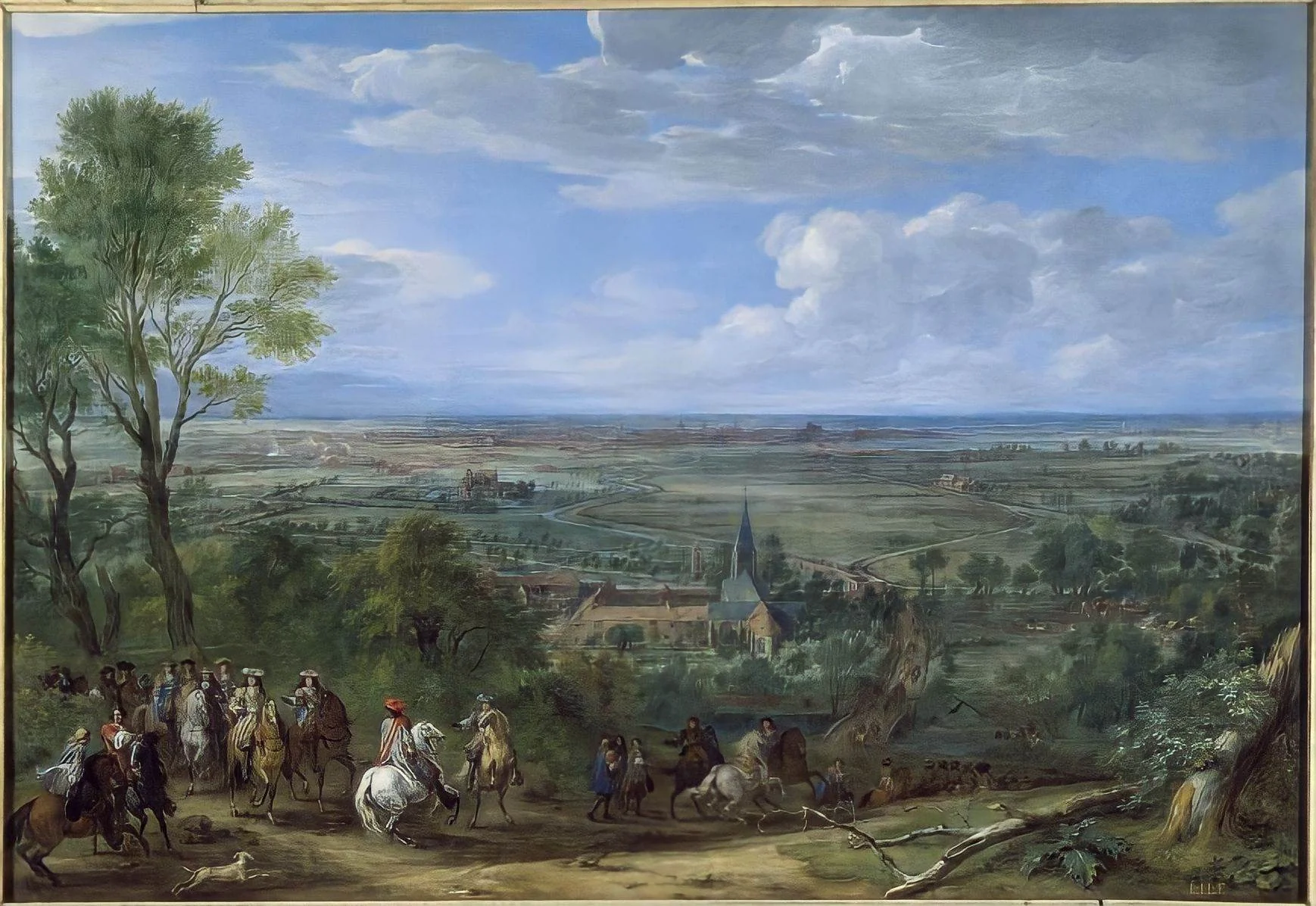 View of the siege of Lille, from the side of the Prory of Fives, August 1667, by Adam Frans van der Meulen, oil, 1690