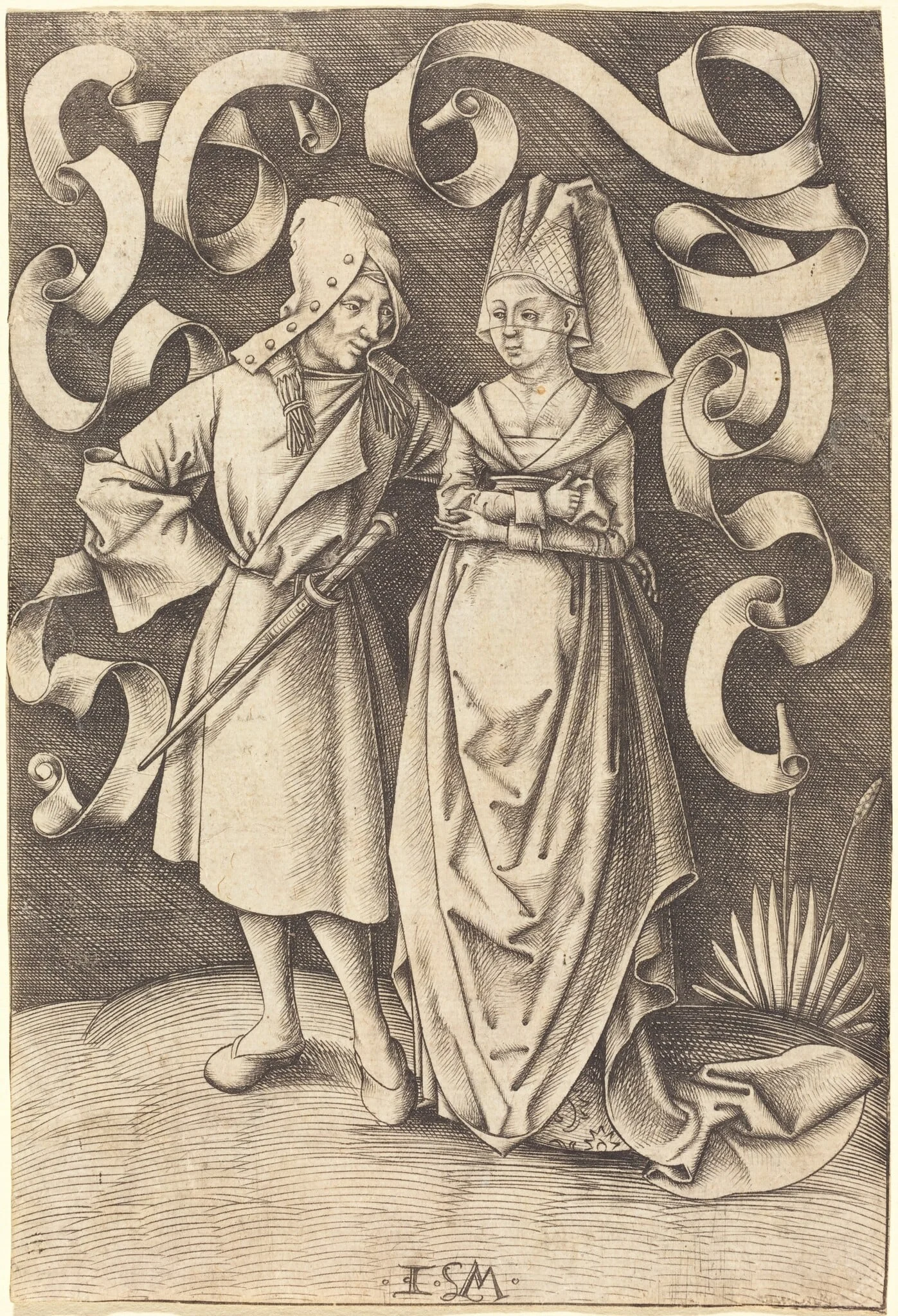 The Dissimilar Couple, by Israhel van Meckenem, ink, 1499