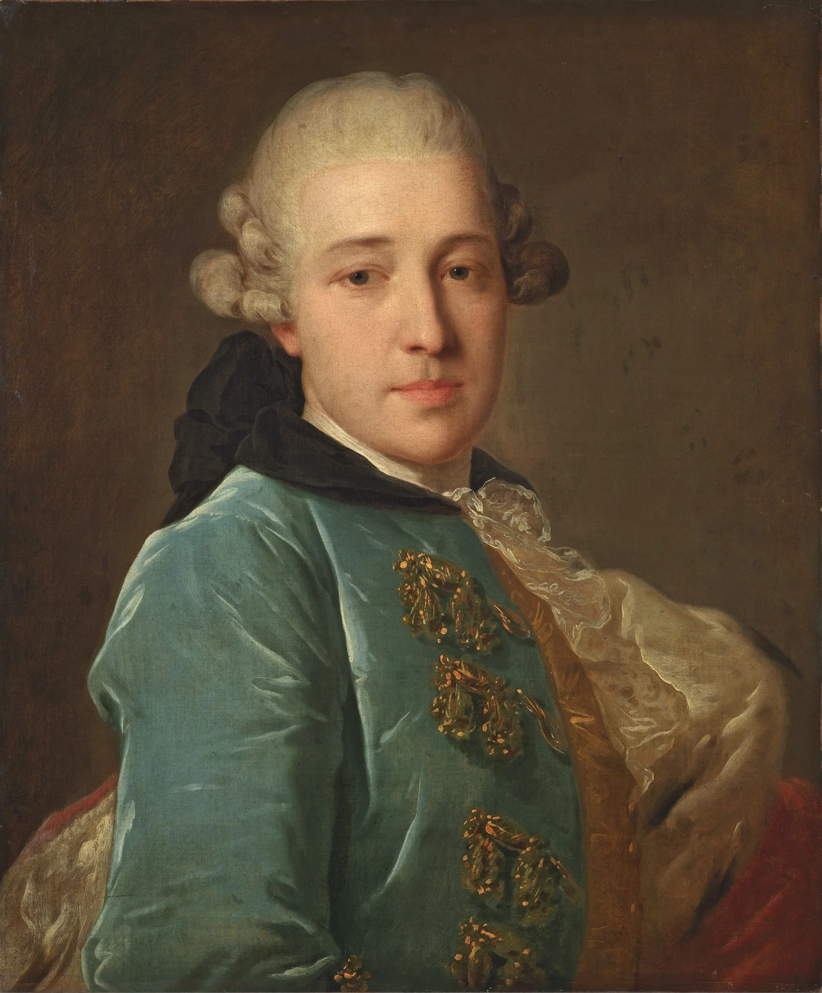 Portrait of Prince Dmitry Mikhailovich Golitsyn, by Fyodor Rokotov, oil, 1760