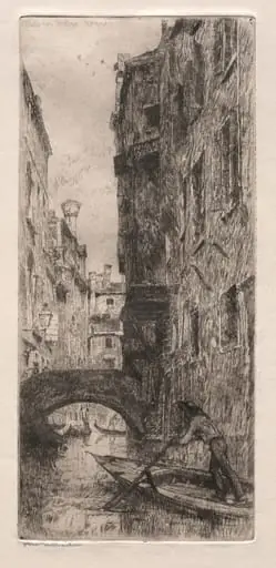 Etchings of Venice: Ponte del Pistor, Venice