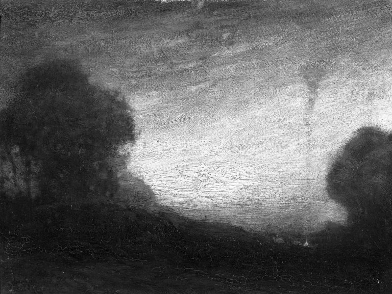 Indian Camp near Custer, South Dakota, by Franklin De Haven, oil, 1905