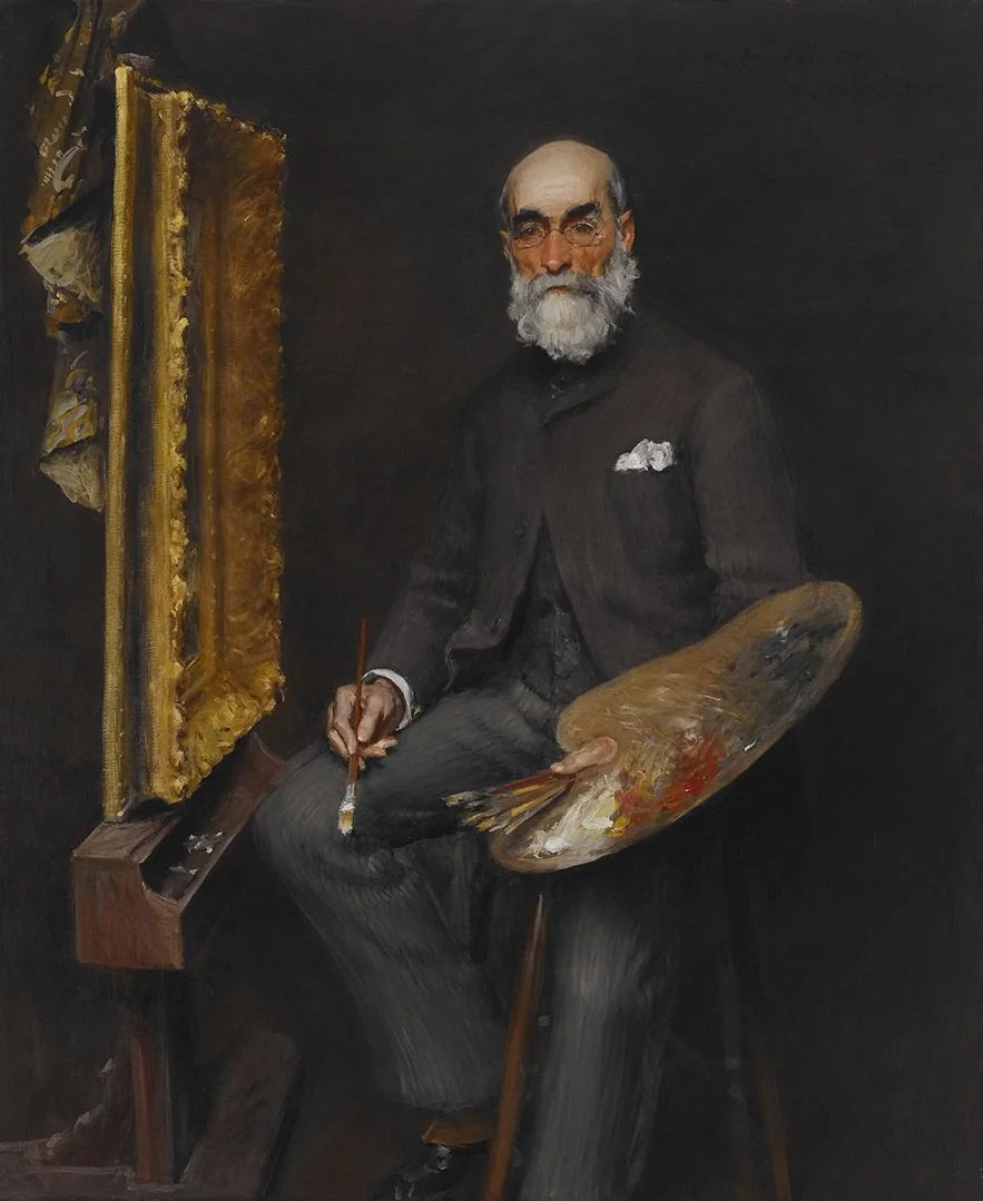 Worthington Whittredge, by William Merritt Chase, oil, 1896