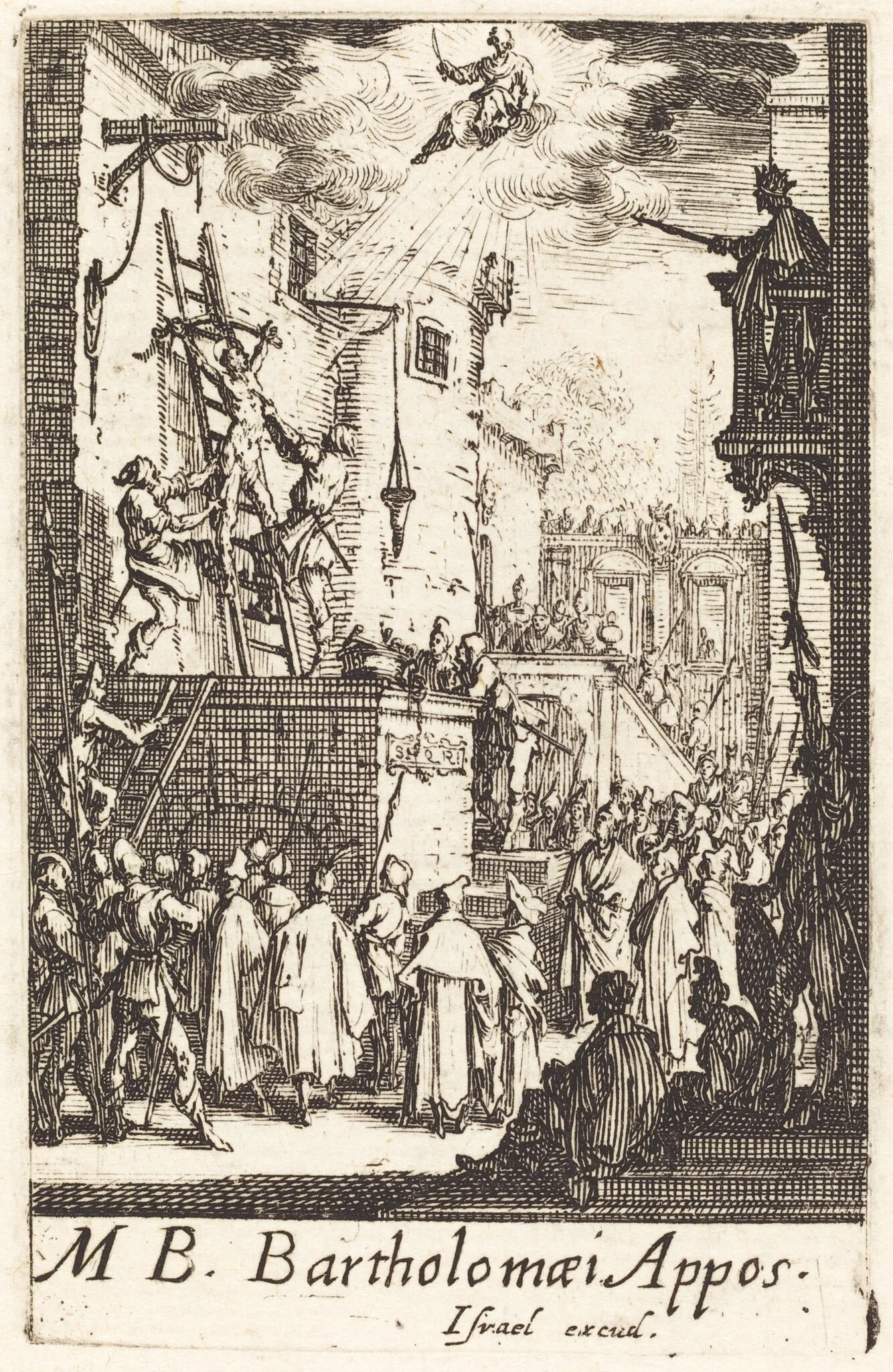 The Martyrdom of Saint Bartholomew, by Jacques Callot, ink, 1634