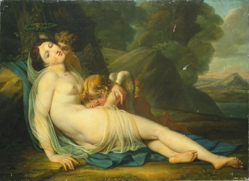 Venus and the Cupids, by Nicolas de Courteille, oil, 1820
