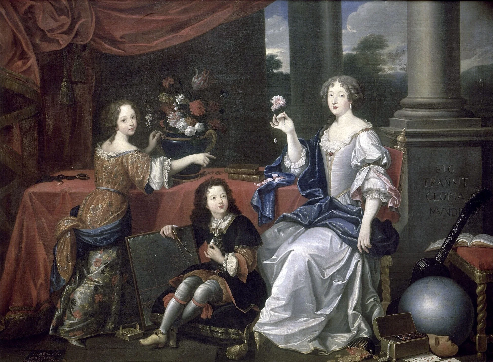 Portrait of Louise de La Vallière and her children