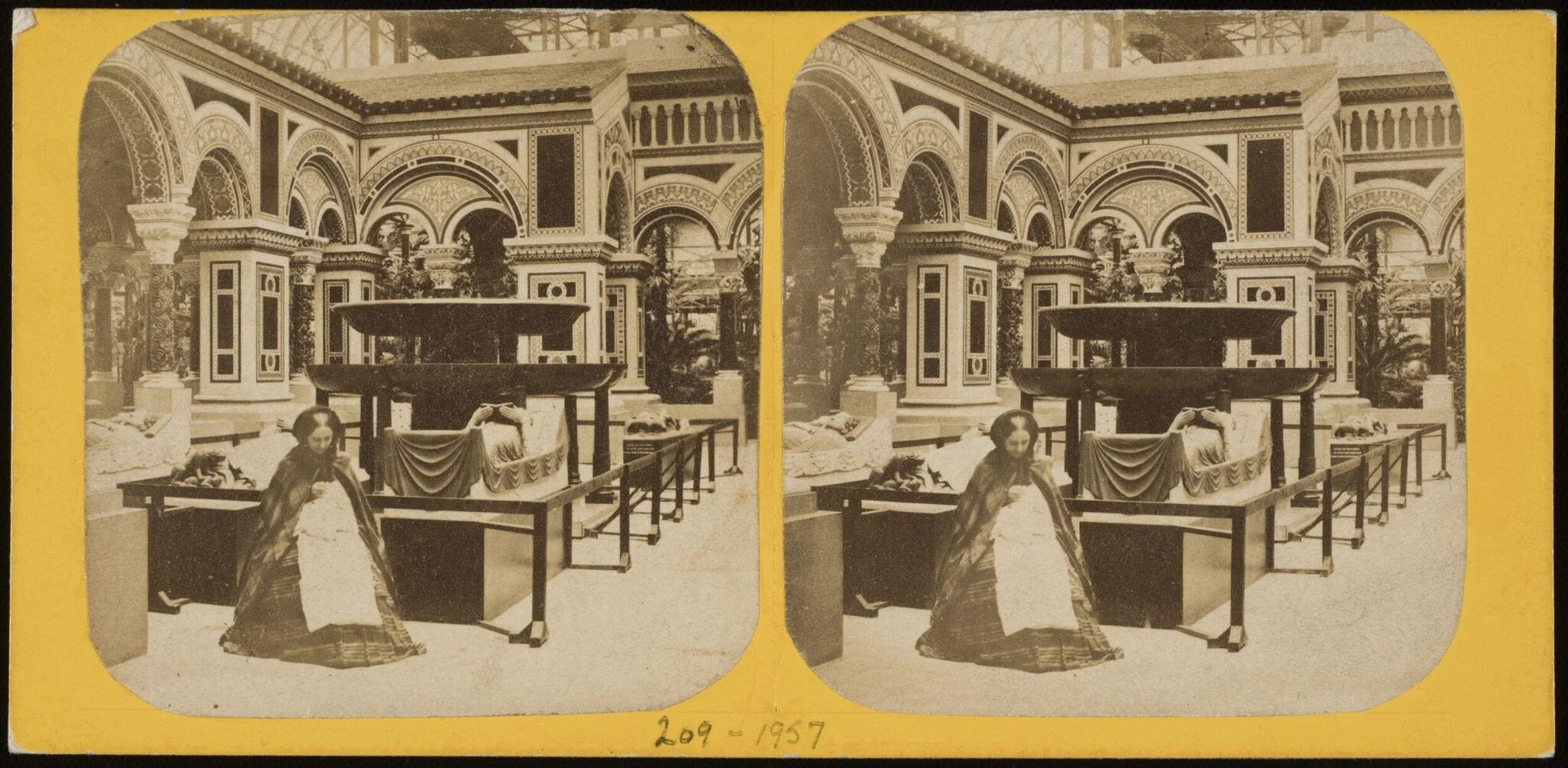 Crystal Palace: the Byzantine Court, by William England, photographic, 1862
