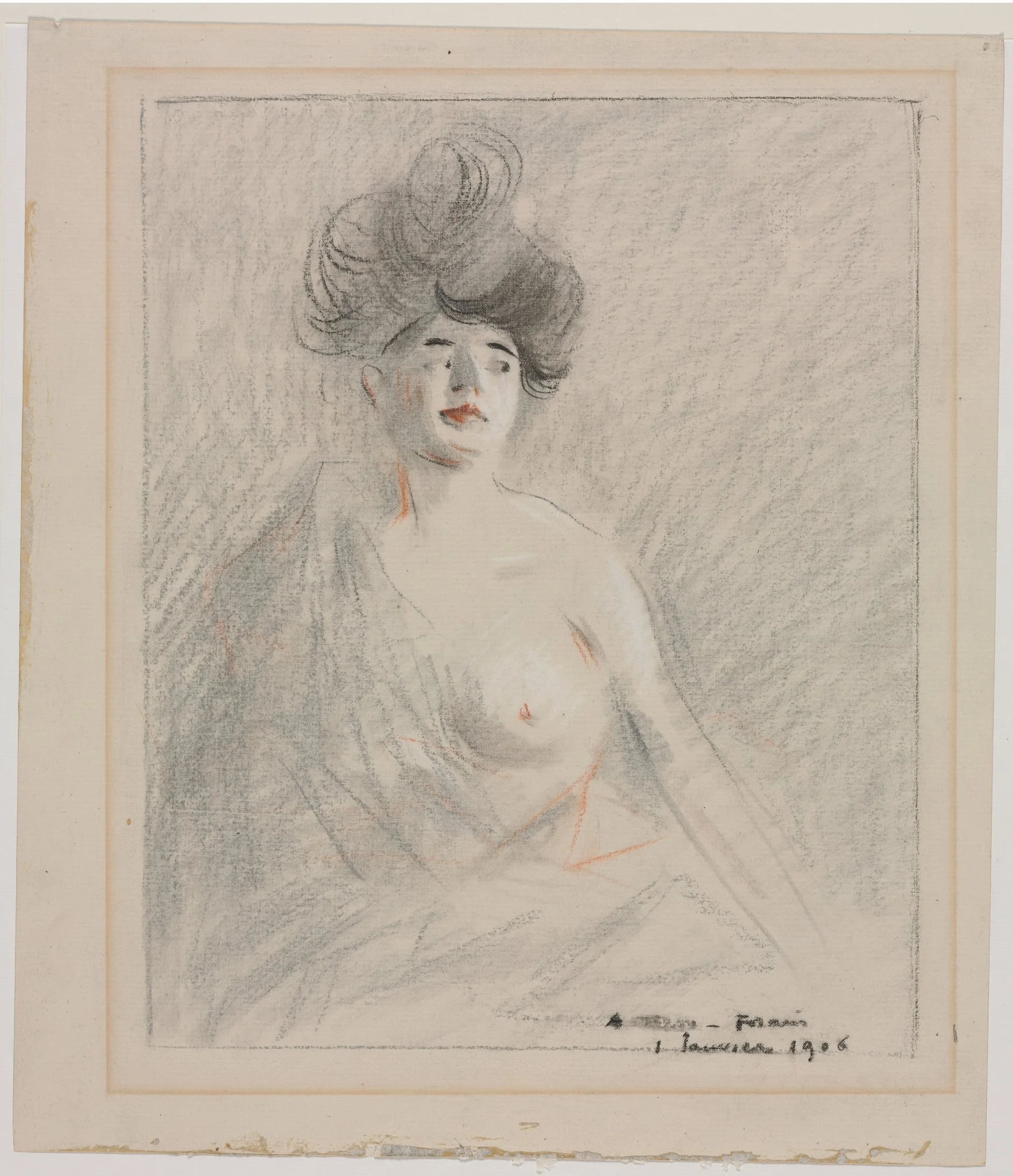 Courtesan (recto), by Jean-Louis Forain, 1906