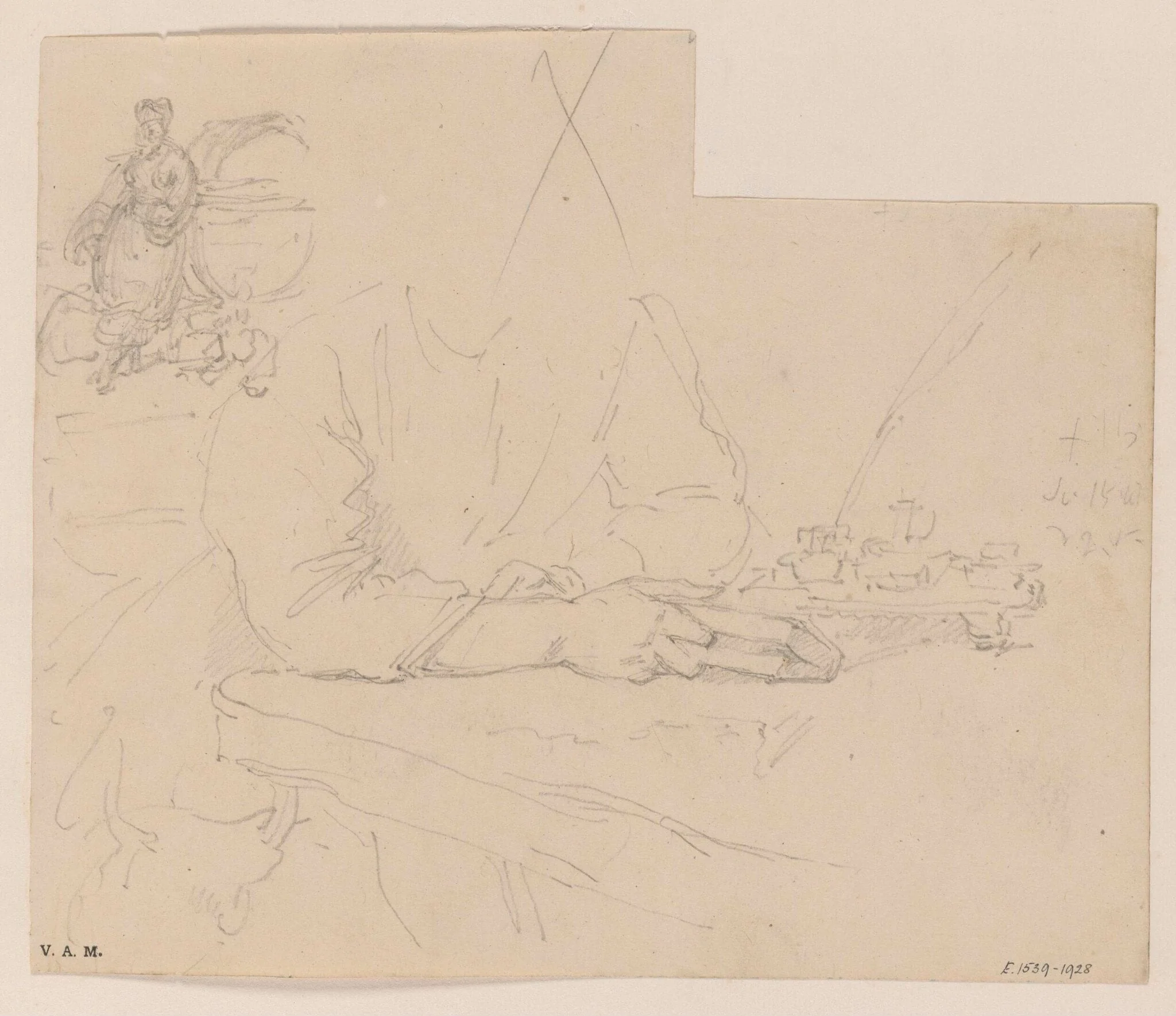 A Western woman seated at a table, by George Chinnery, 11