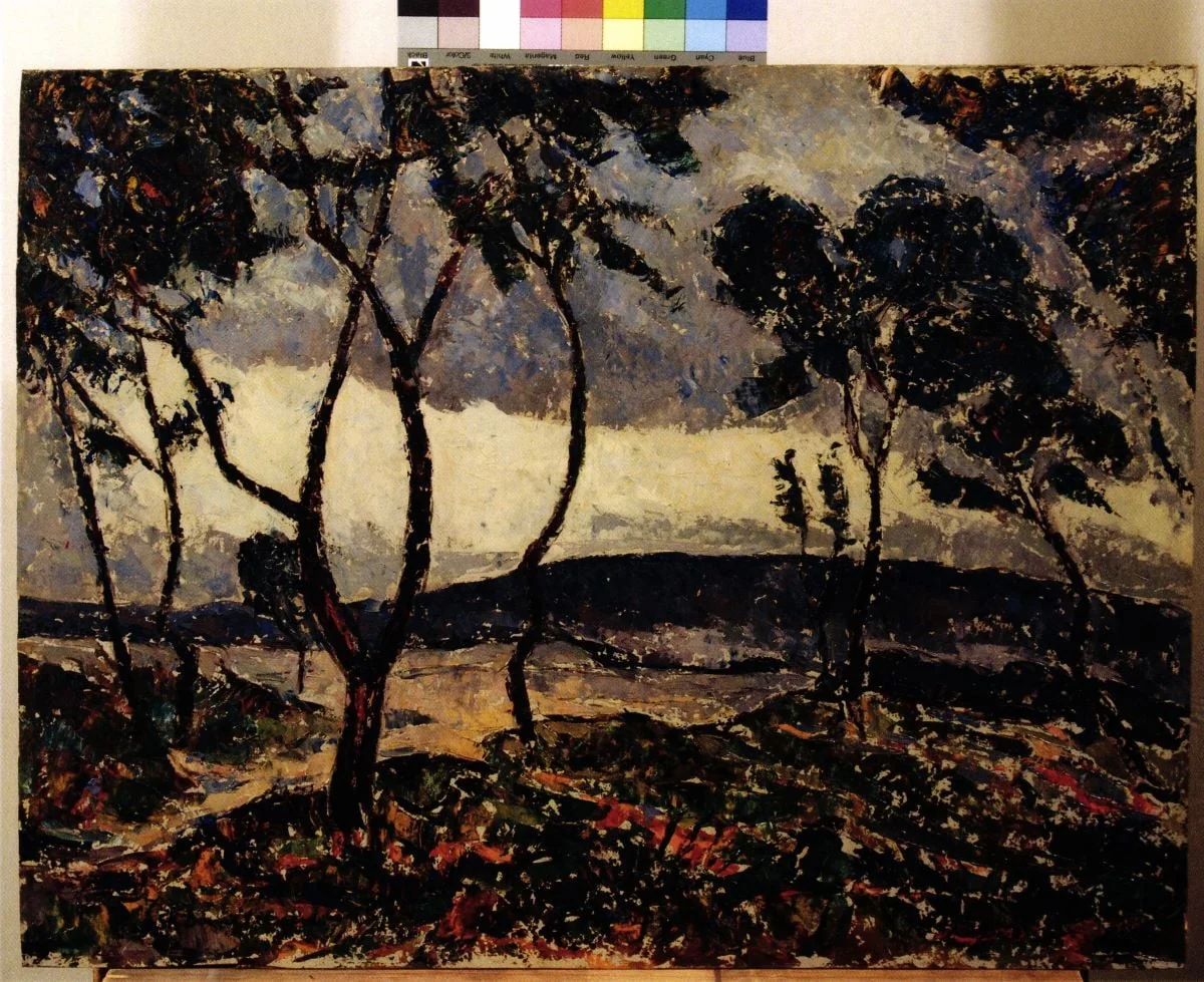 Peisaj cu copaci, by Ștefan Dimitrescu, unspecified, 1922