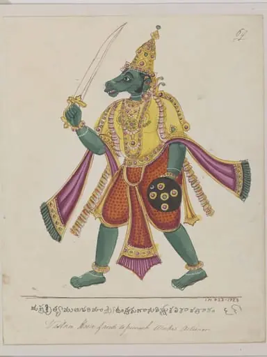 Kalki, the tenth and last avatara of Vishnu