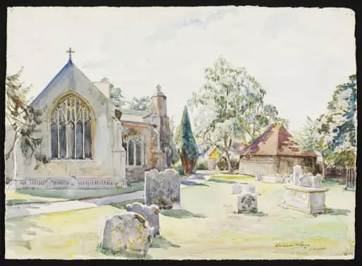 East Bergholt Church and Bell Cage