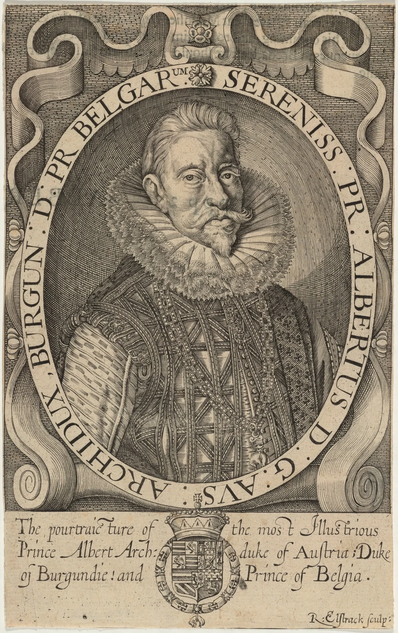 Albert, Archduke of Austria, by Renold Elstrack, ink, 1598
