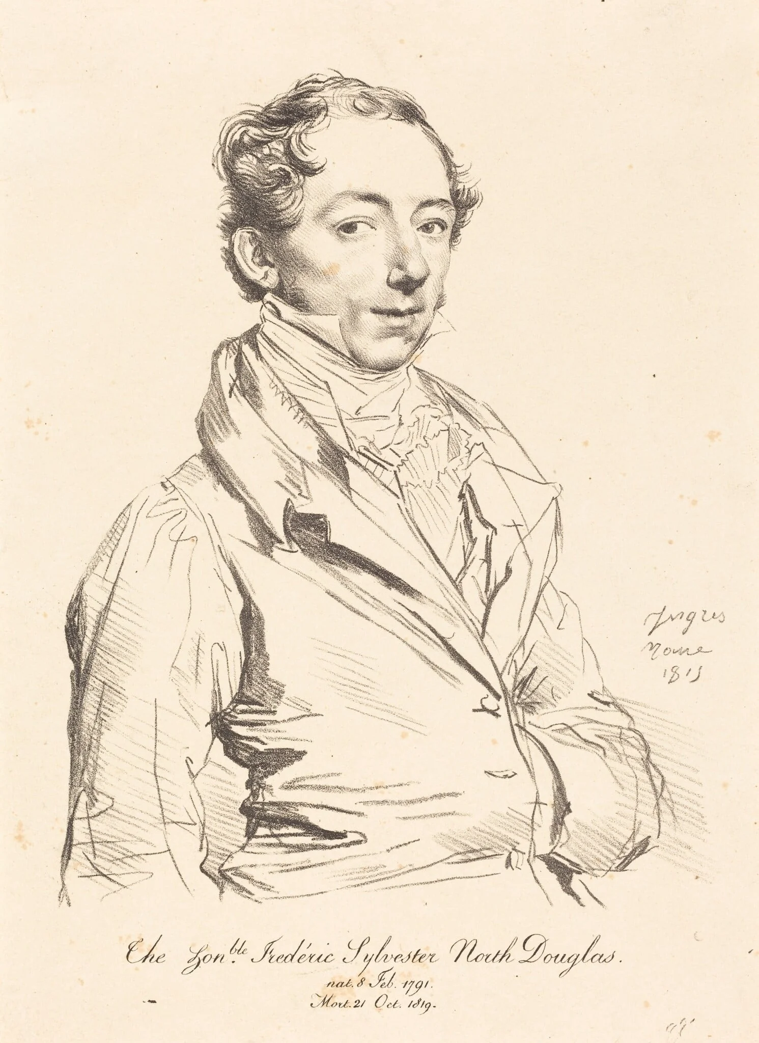 Frederic Sylvester Douglas, by Jean Auguste Dominique Ingres, ink, 1815