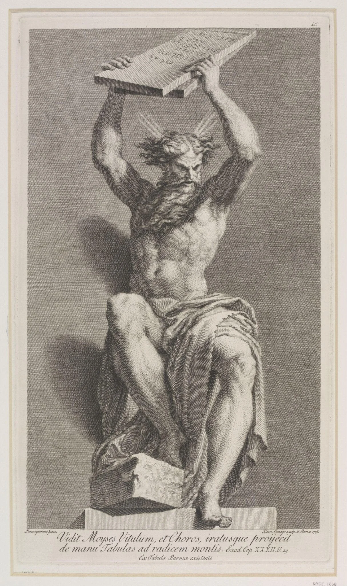 Moses with the Tables, by Dominico Cunego, 1750