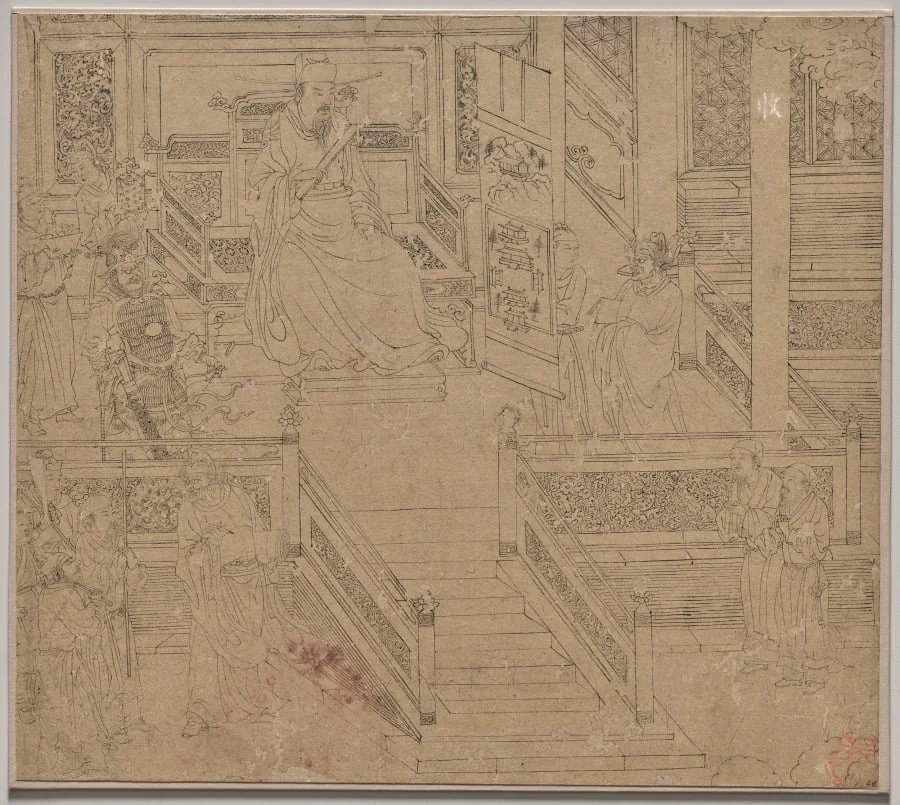 Album of Daoist and Buddhist Themes: Kings of Hells: Leaf 29, by Unknown, unspecified, 1204