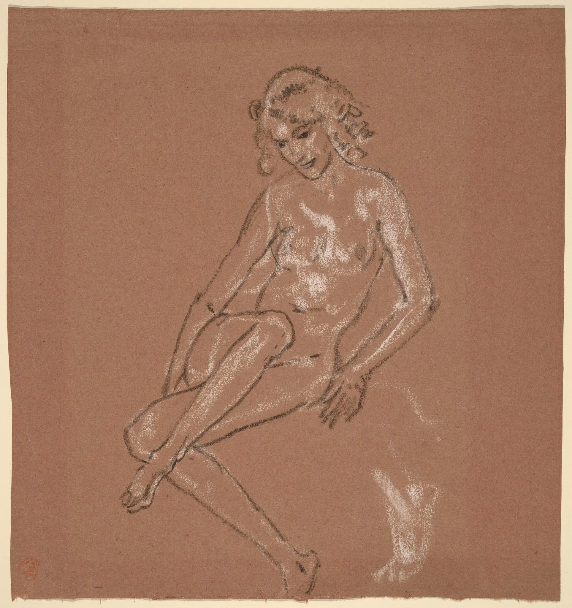 Seated Nude and a Foot