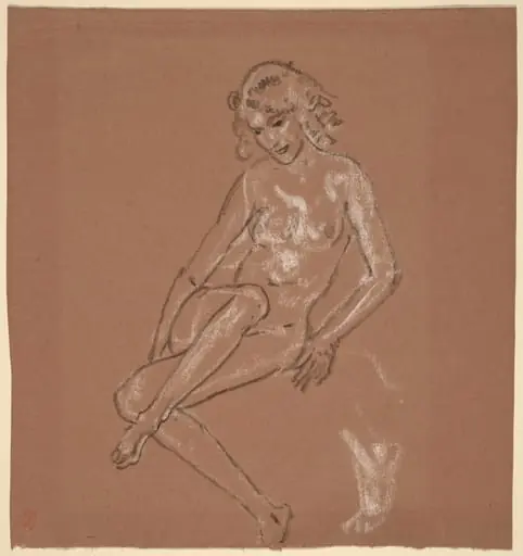 Seated Nude and a Foot