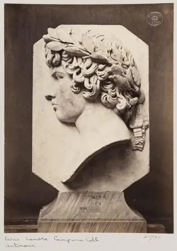 Marble bas-relief bust of Antinous