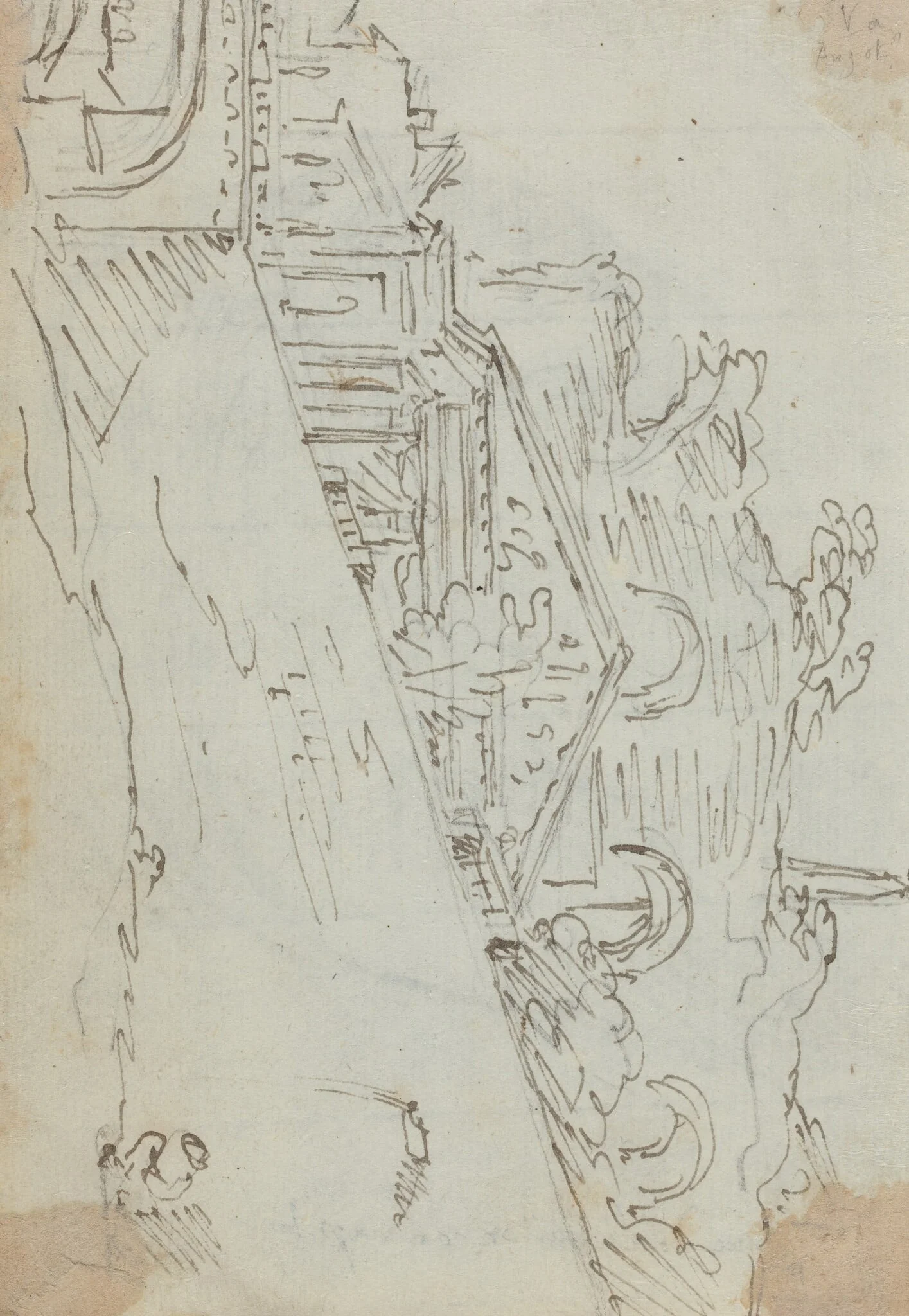 Ancient Ruins on the Bank of the Tiber