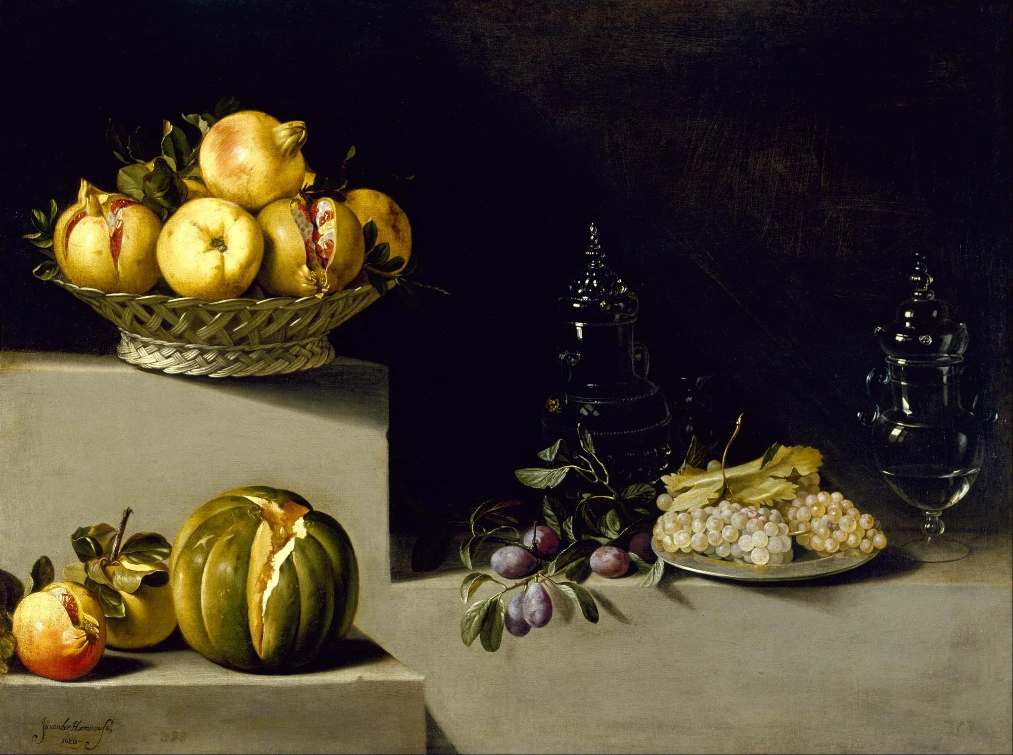 Still Life with Fruit and Glassware