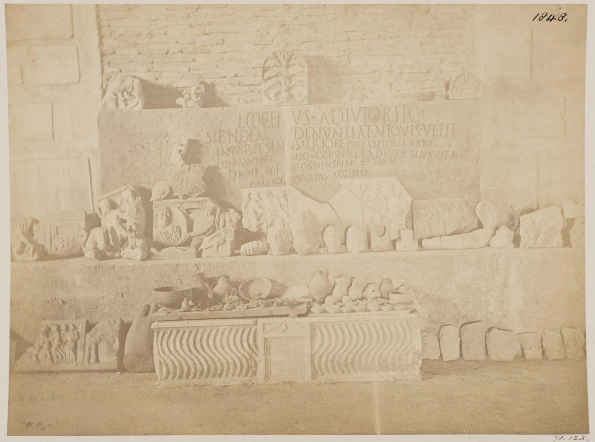 Ostia - View in the Museum, by John Henry Parker, photographic, 1867