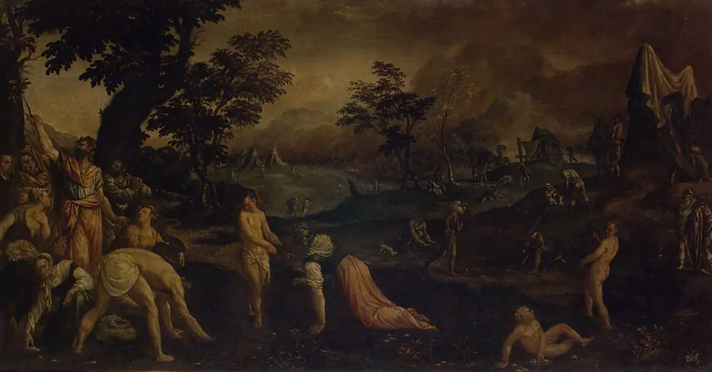 Israelites collecting Manna