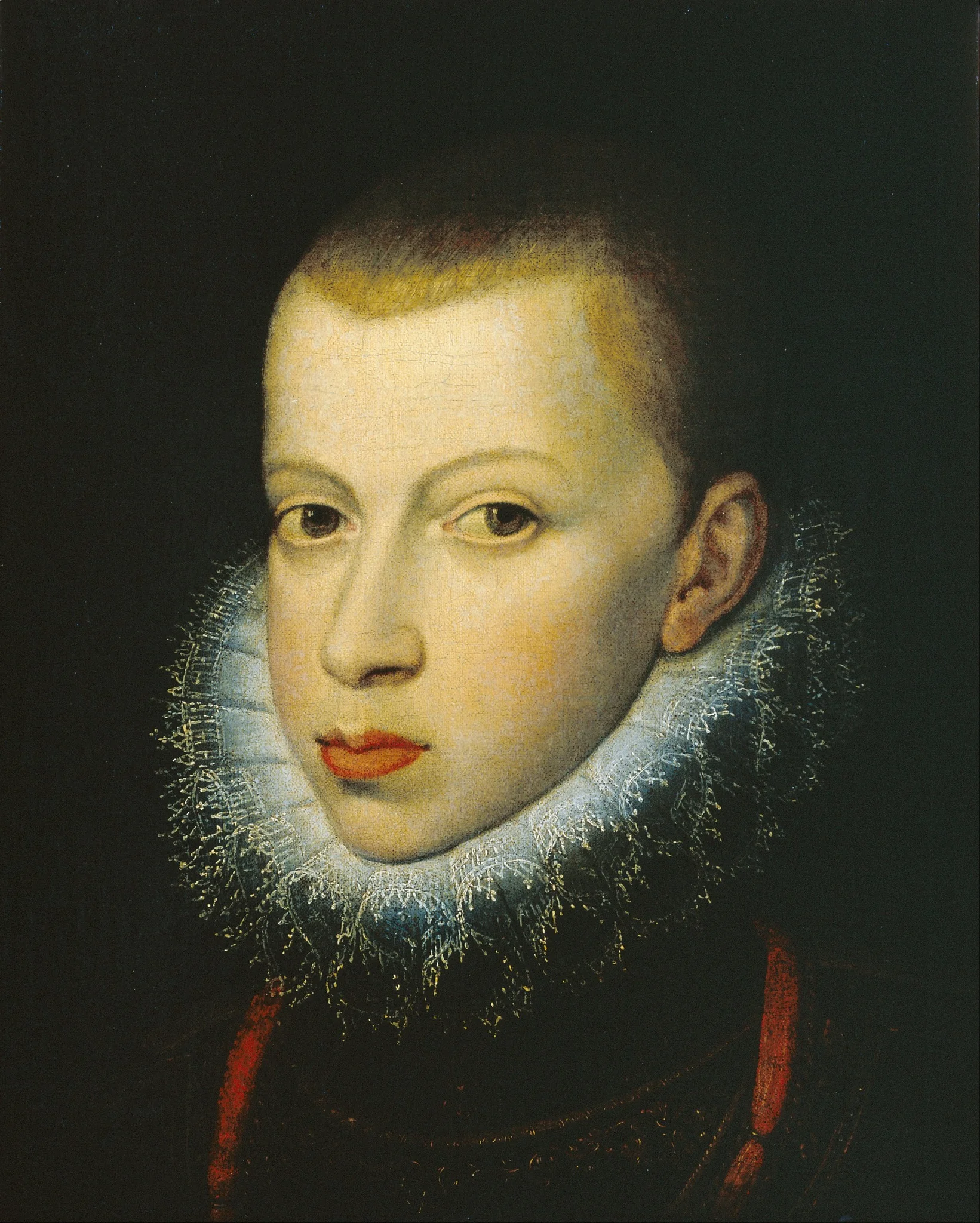 Philip III, Prince, by Juan Pantoja de la Cruz, oil, 1596