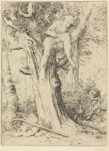 Landscape with a Boy in a Tree (Paysage avec un garcon gimpe sur un arbre dite "Le denicher d'oiseaux)