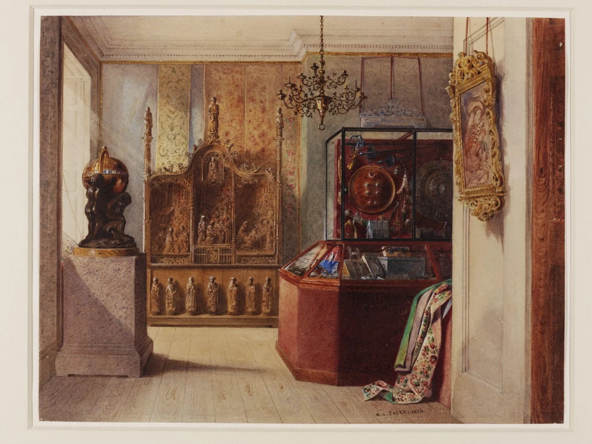 Marlborough House: First Room, by William Linnaeus Casey, watercolor, 1856