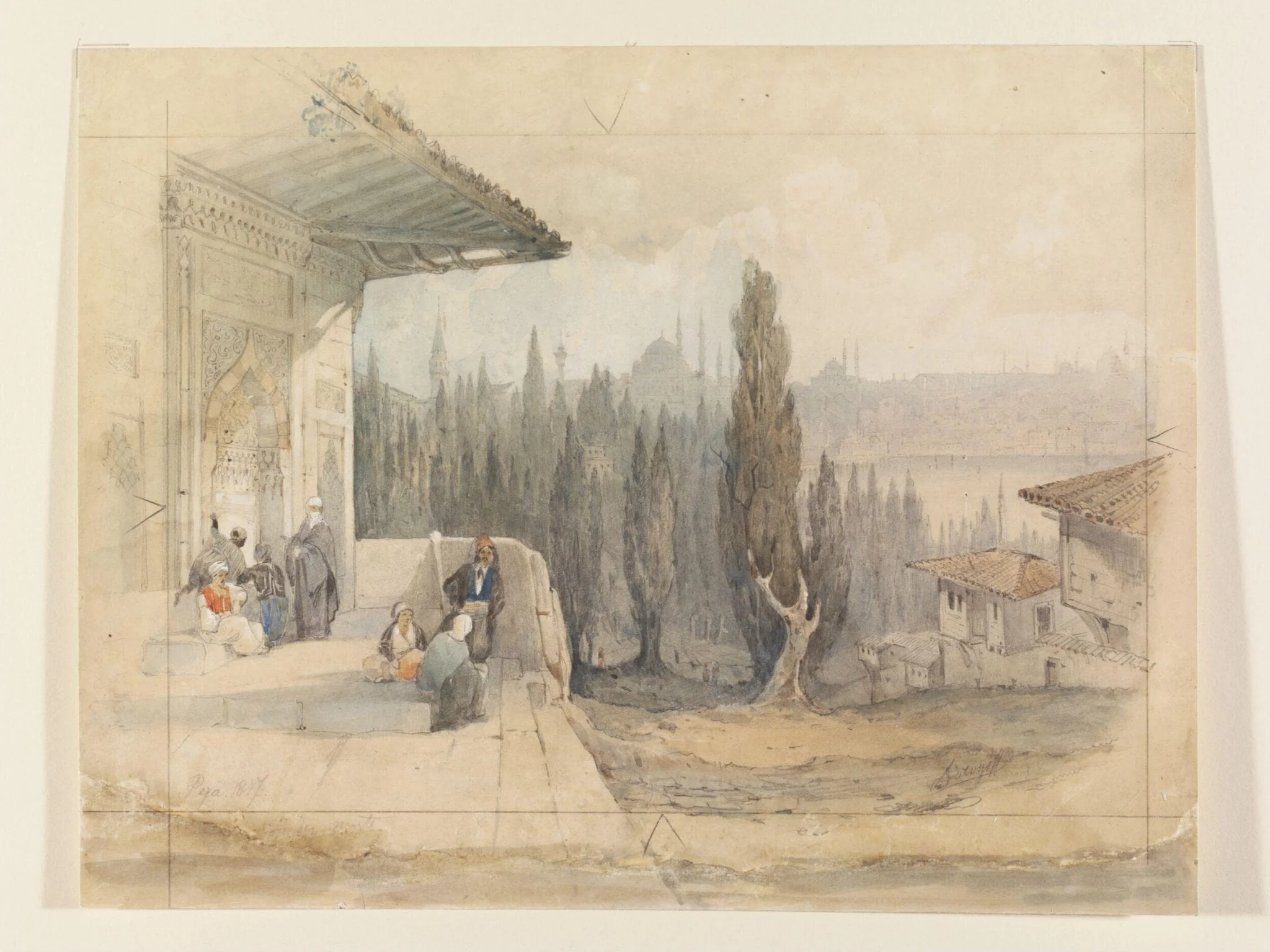 Pera, by Alexander Matwjejewitsch Dorogoff, watercolor, 1847