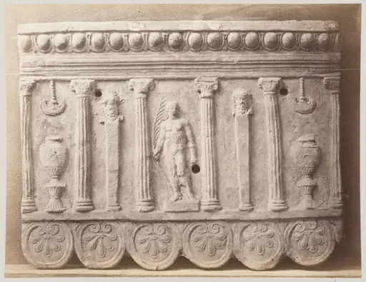 Bas-relief portion of a frieze of Cestiphore conqueror in terra cotta