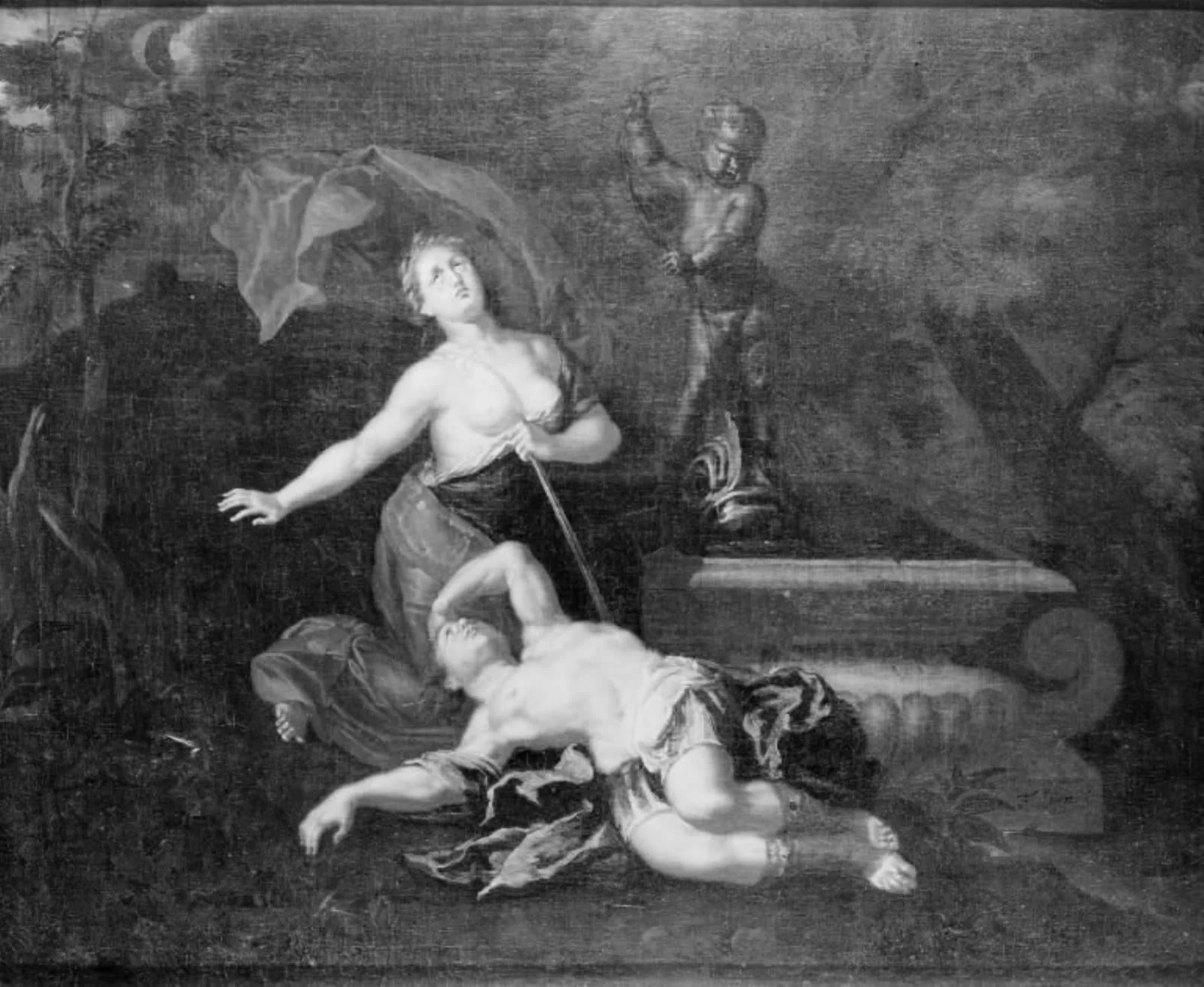 Pyramus and Thisbe, by Unknown, 1629