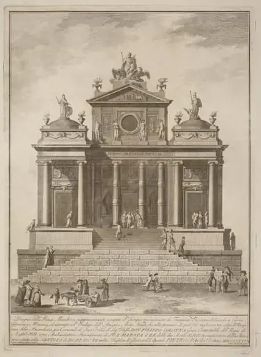 The Prima Macchina for the Chinea of 1785: The Temple of Jupiter Begun by Tarquinius Priscus with the Marvel of Accius Naevius