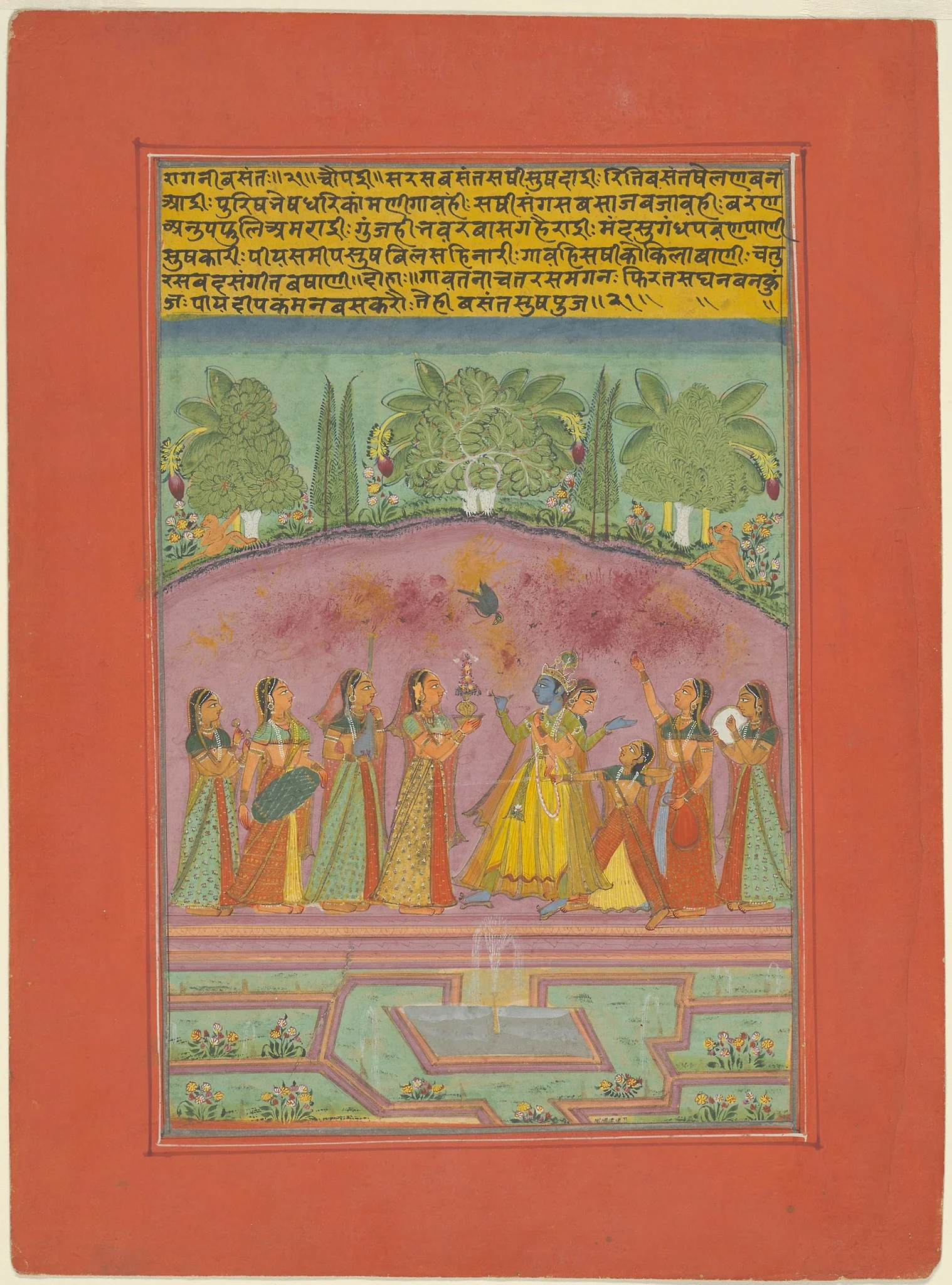 Ragini Vasanta, Page from a Jaipur Ragamala Set