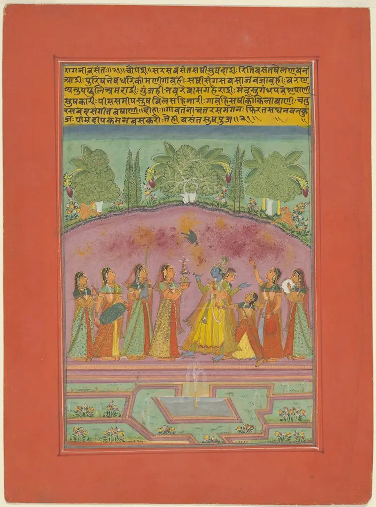 Ragini Vasanta, Page from a Jaipur Ragamala Set