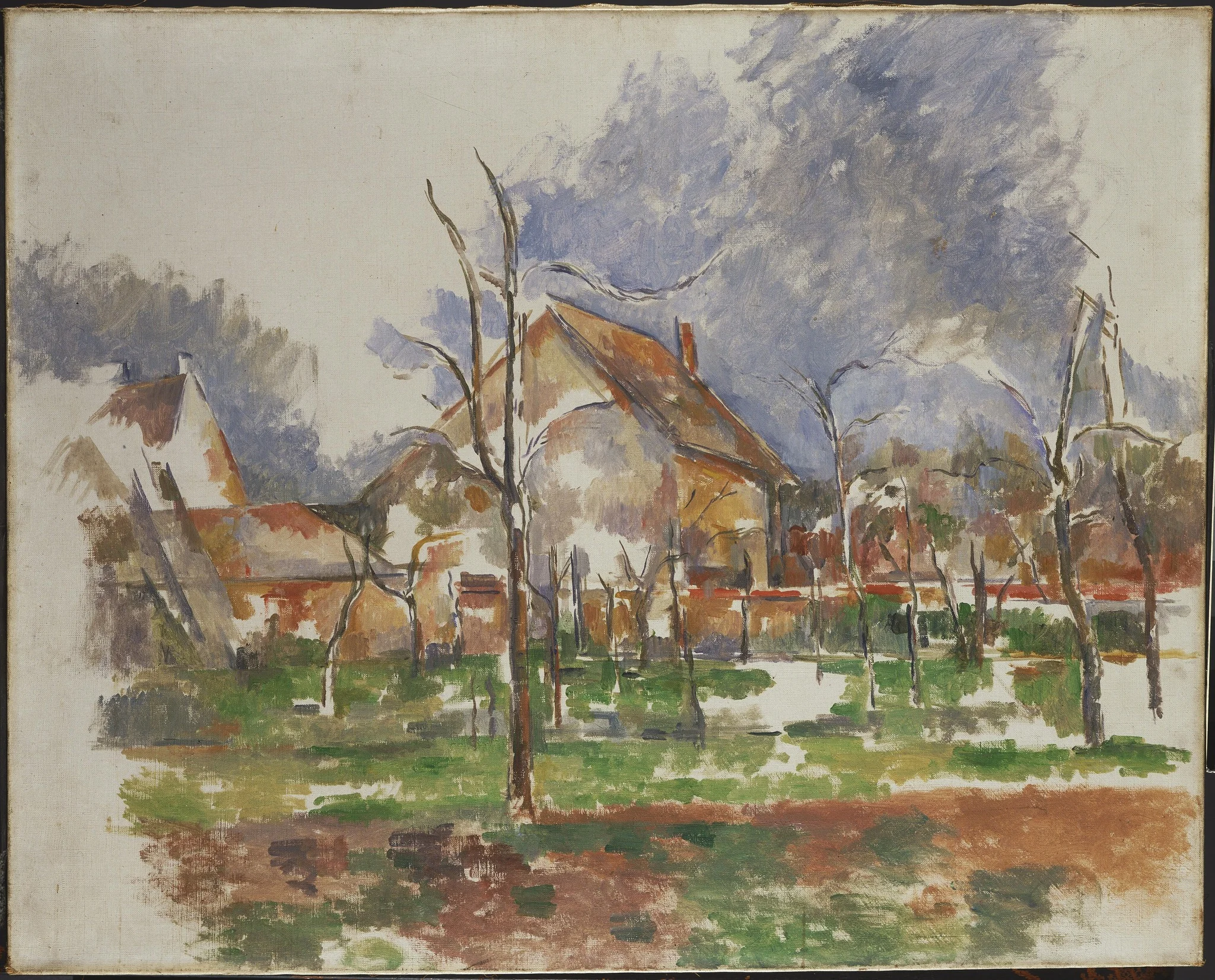 Winter Landscape, Giverny, by Paul Cezanne, oil, 1898