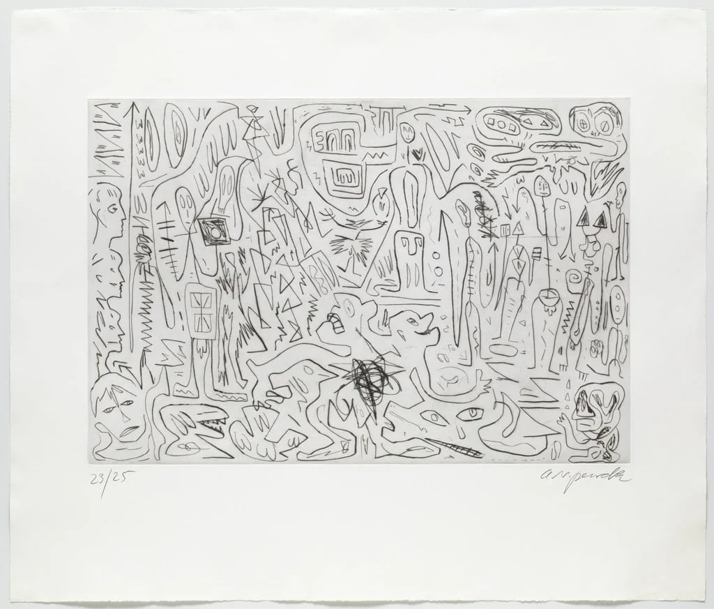Untitled, by A.R. Penck, ink, 1983