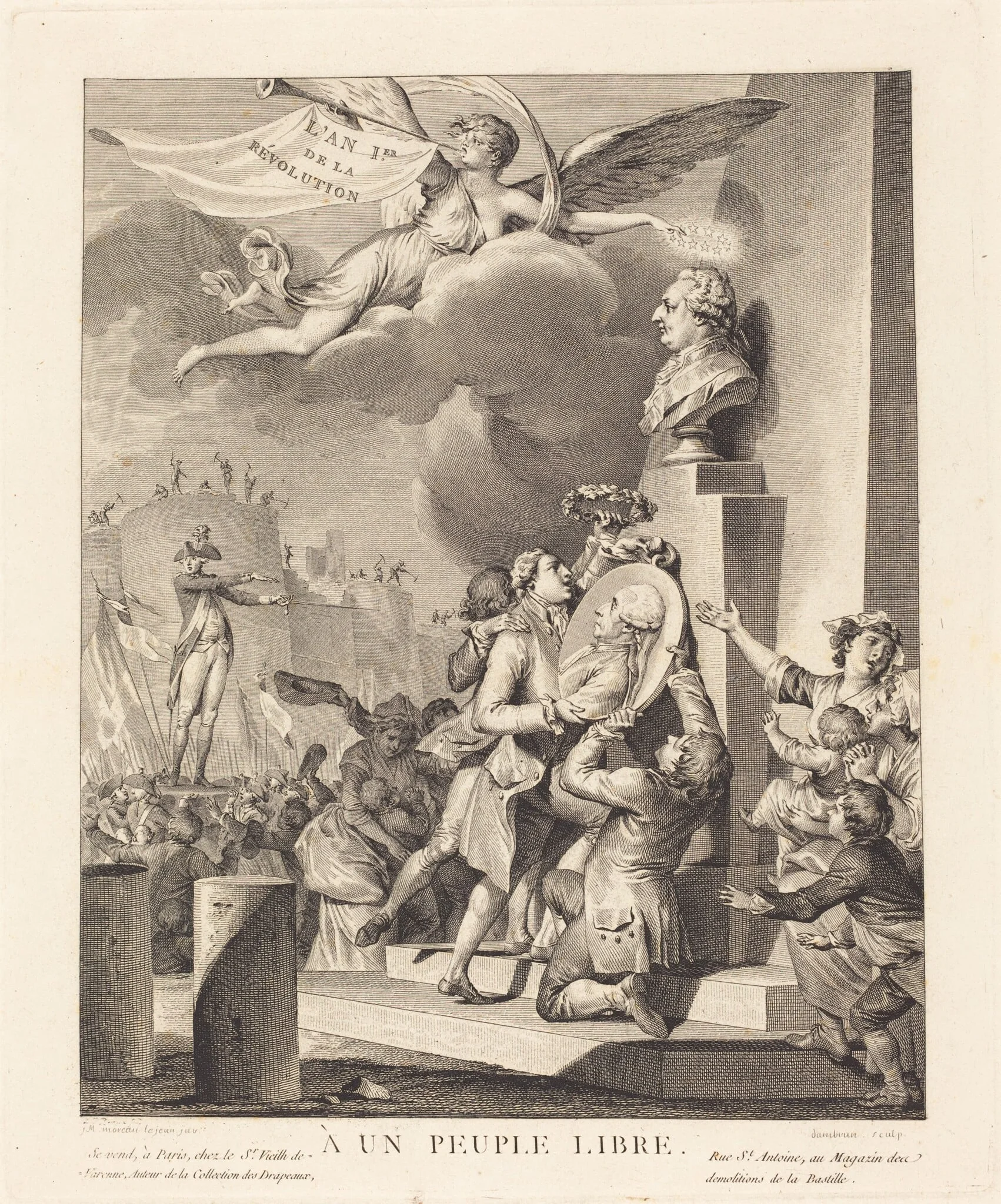 A un peuple libre, by Jean Dambrun, ink, 1790