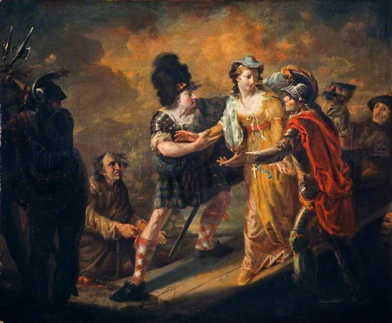 Mary Queen of Scots Escaping from Lochleven Castle, by William Craig Shirreff, oil, 1805