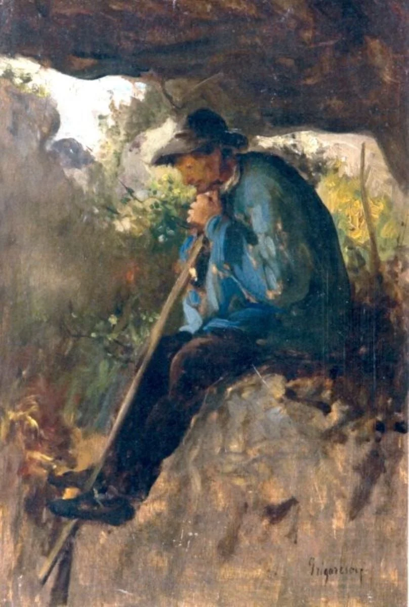 Lucrător din Fontainebleau, by Nicolae Grigorescu, unspecified