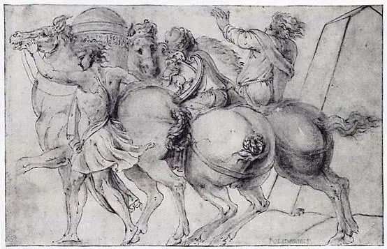 Frieze with Three Horsemen