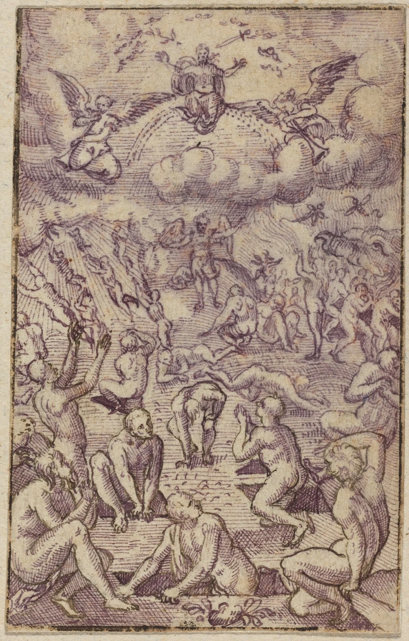 The Last Judgment, by Virgil Solis, ink, 1538