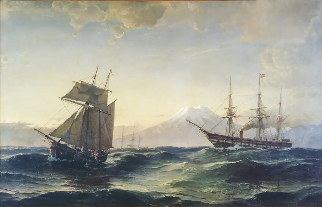 Ships off the Coast of Iceland