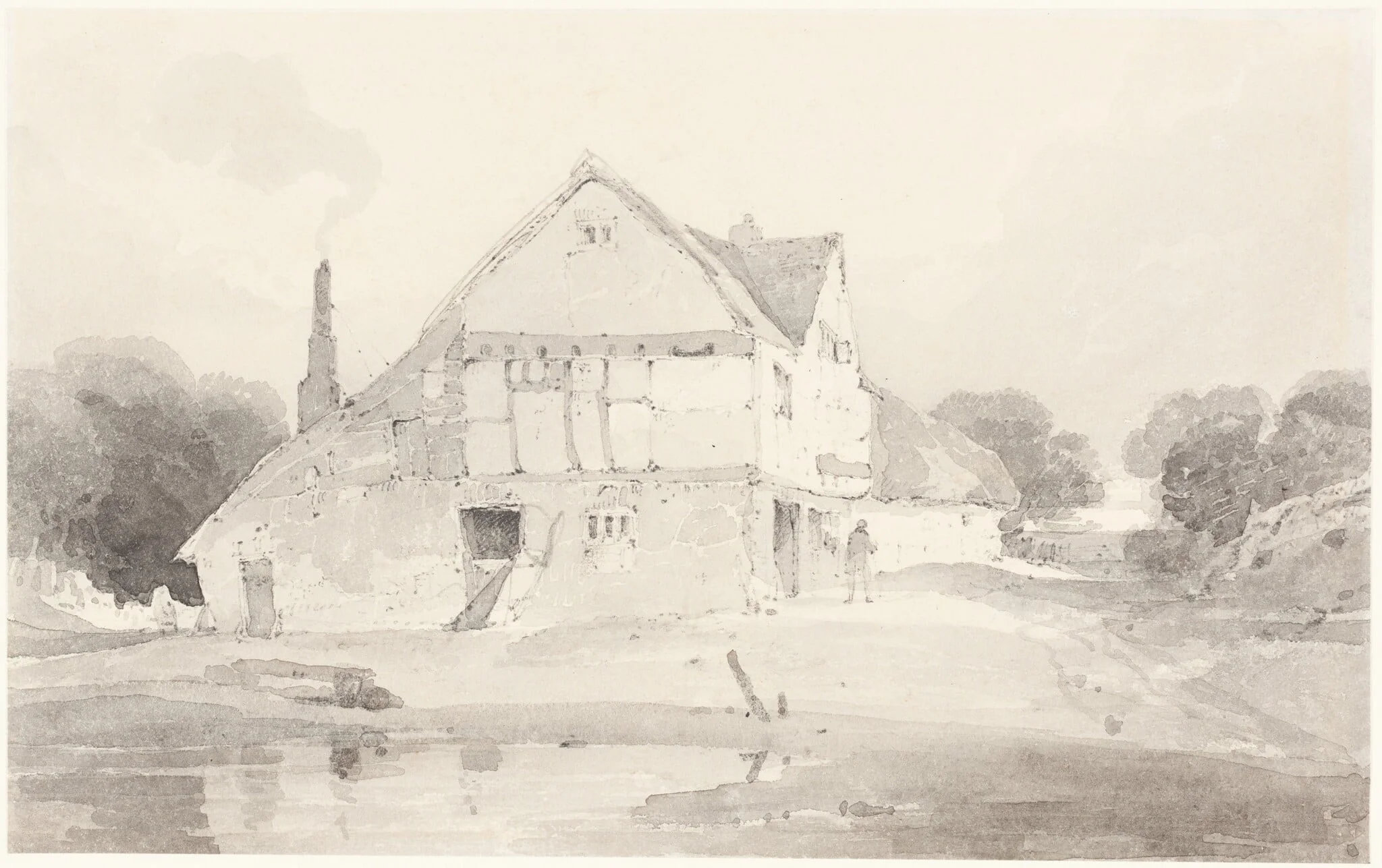 A Cottage at Dorking in Surrey, by John Sell Cotman, graphite, 1800