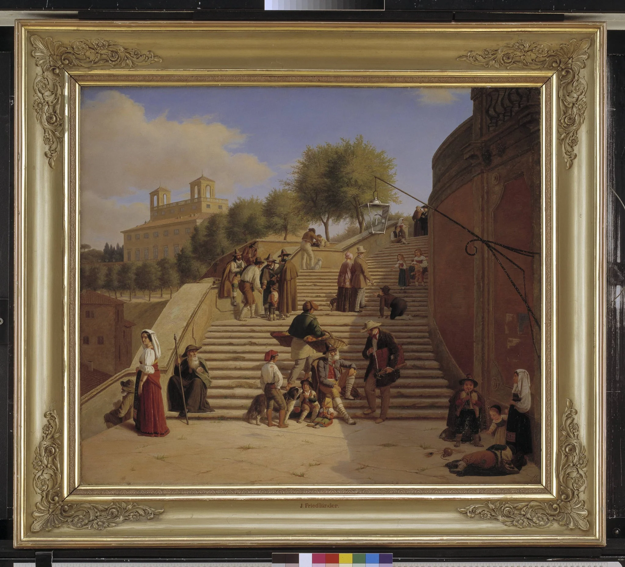 The Upper Flights of the Spanish Steps in Rome, by Unknown, 1847