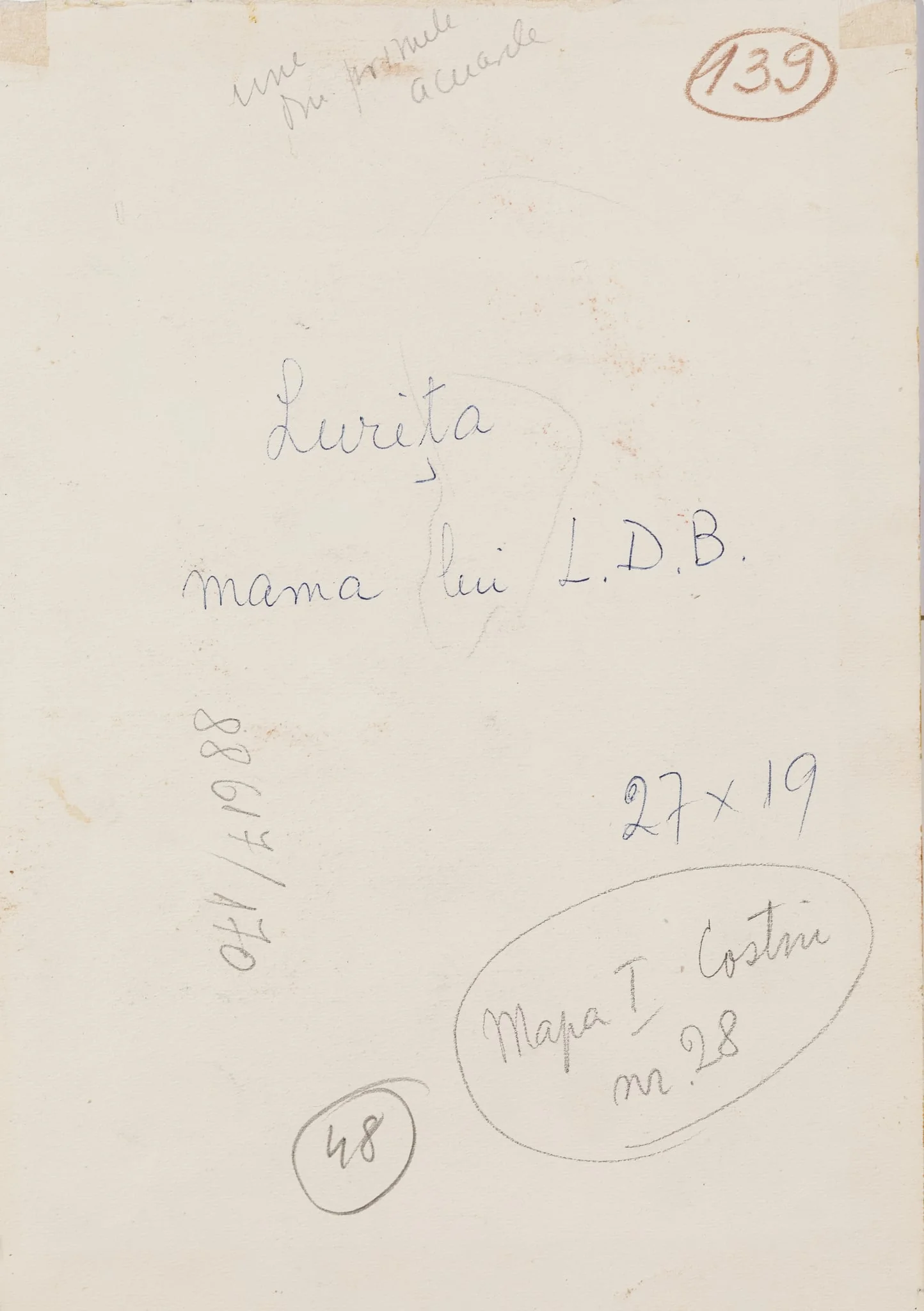 Lurița - Mama artistei, by Lucia Dem-Bălăcescu, unspecified, 1850