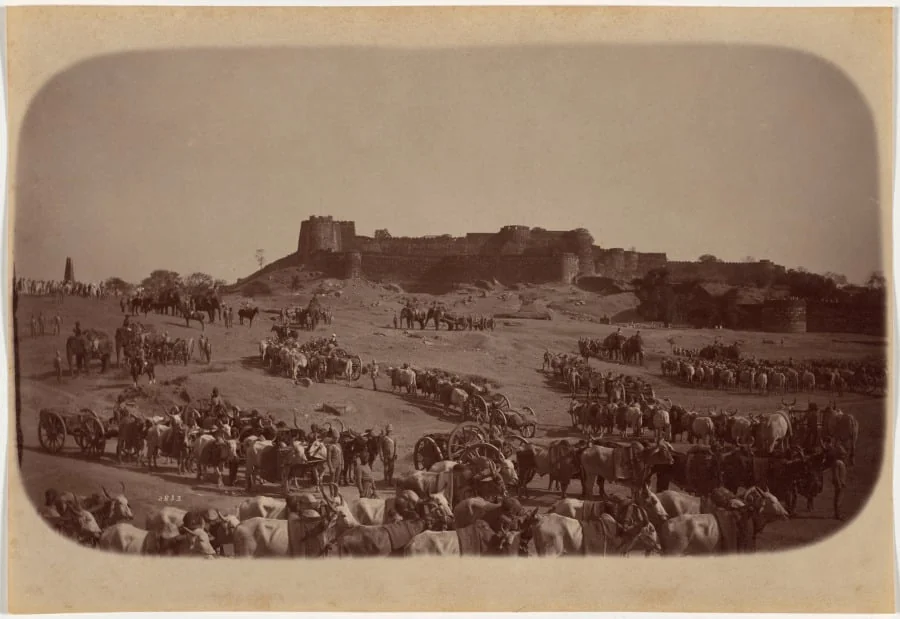 Elephant Battery, Jhansi, by Raja Deen Dayal, 1887