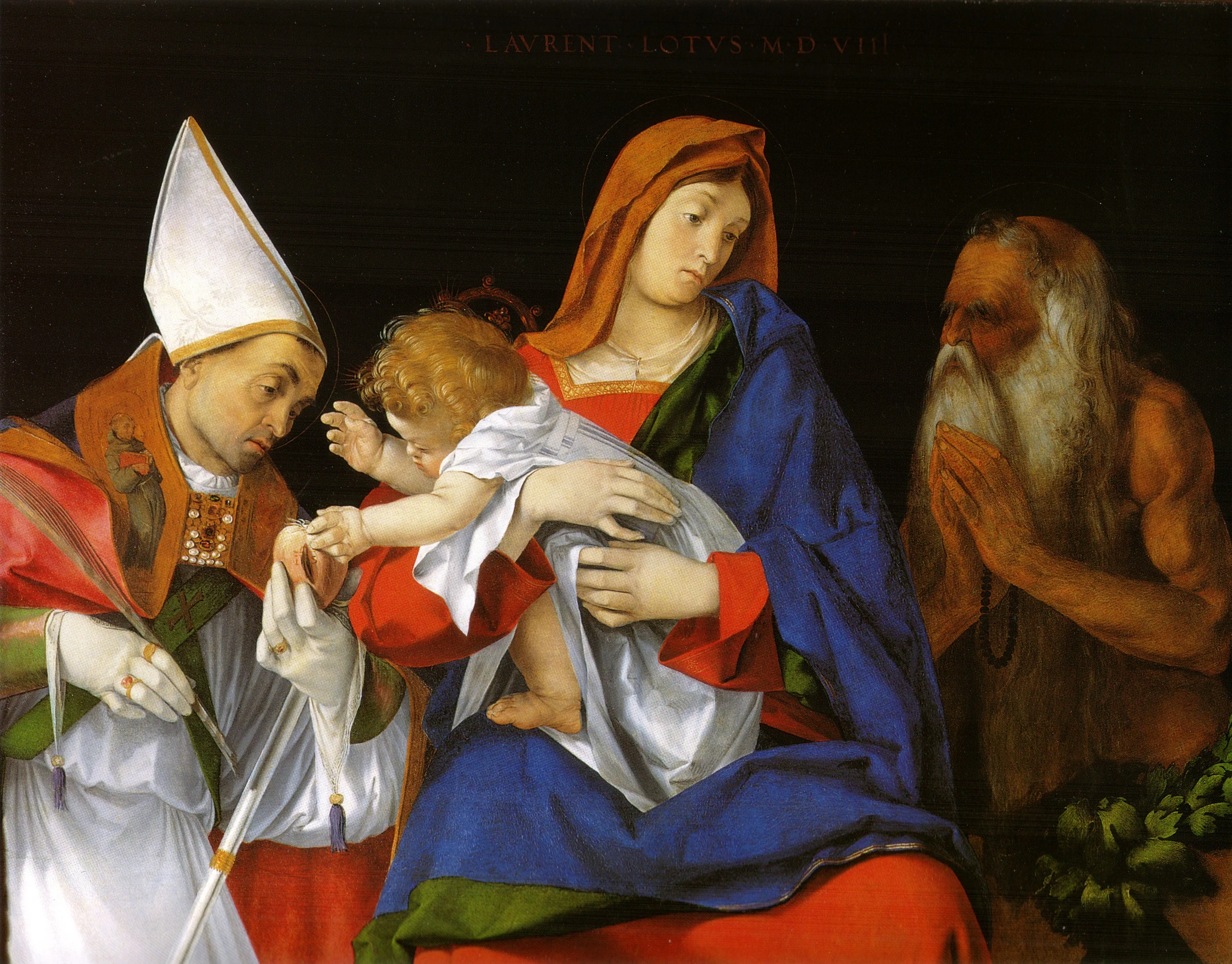 Madonna with Child between Sts. Flavian and Onuphrius