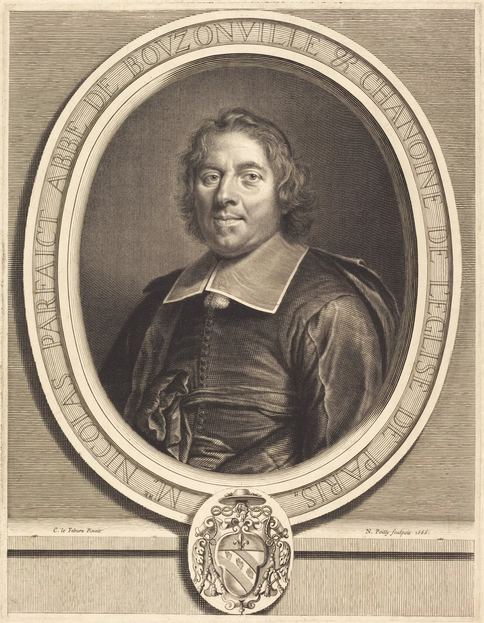 Nicolas Parfait, by Nicolas de Poilly, ink, 1666